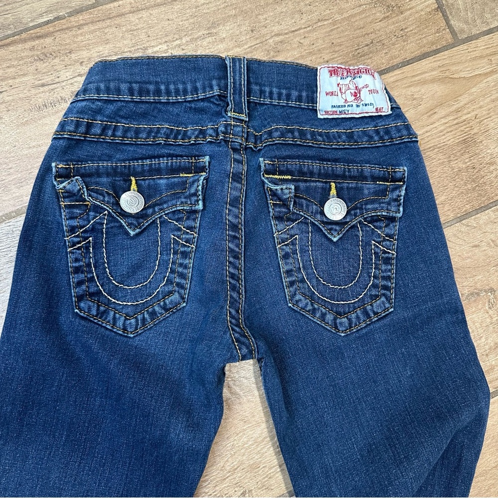 True Religion Jeans Women's Size 25 Skinny Ultra Low Rise USA World Tour - Picture 3 of 12